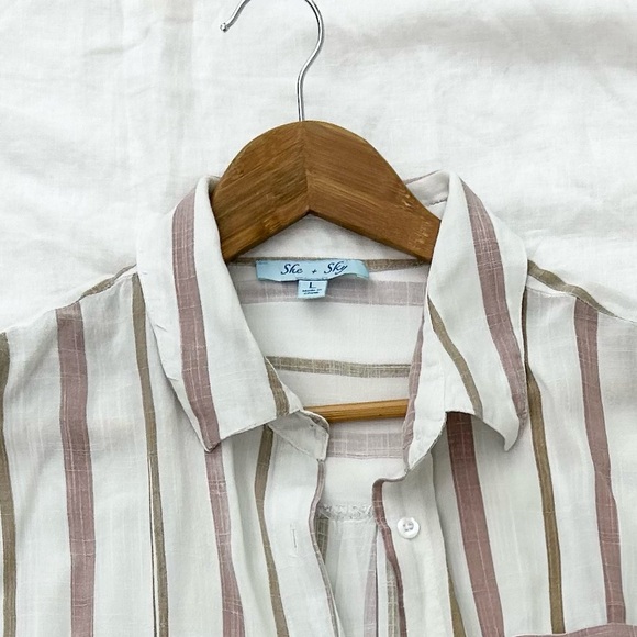 She + Sky Perfect Beach Button Down Shirt - Picture 7 of 8
